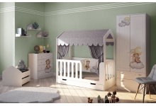 Детская мебель Мишка с кроватью Домик Сказка ДС-1