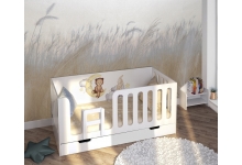 Кровать для детей с высокими бортиками Сказка ДС-10 с рисунком Мишка