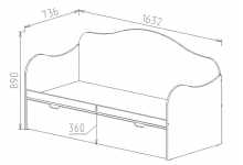 Размеры кровати со спальным местом 160х70 см